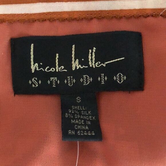 NWT Nicole Miller Tribal Boho Silk Halter Top - s - Picture 6 of 8